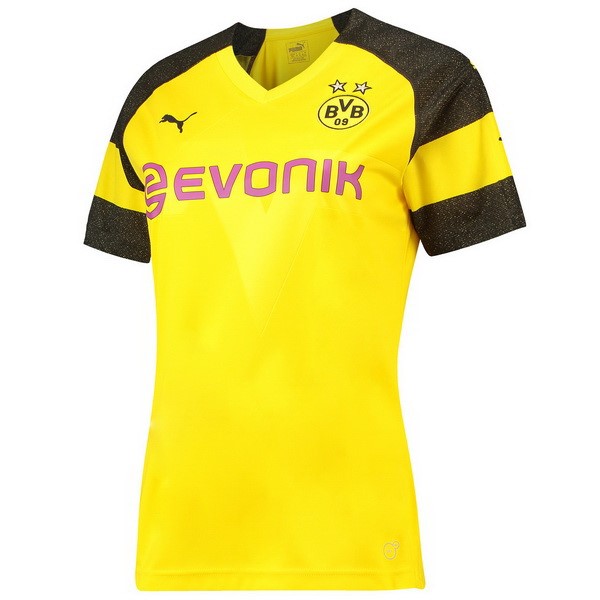 Maillot Football Dortmund Domicile Femme 2018-19 Jaune